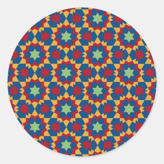 Sticker Rond motif géométrique islamique (Devant)
