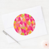 Sticker Rond Motif géométrique triangles (Enveloppe)
