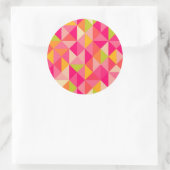 Sticker Rond Motif géométrique triangles (Sac)