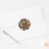 Sticker Rond Motif Hot Chili Peppers (Enveloppe)