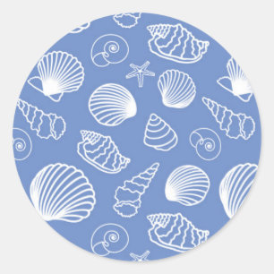 Sticker Rond Motif impertinent de coquillage