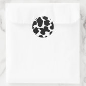 Sticker Rond Motif imprimé vache (Sac)