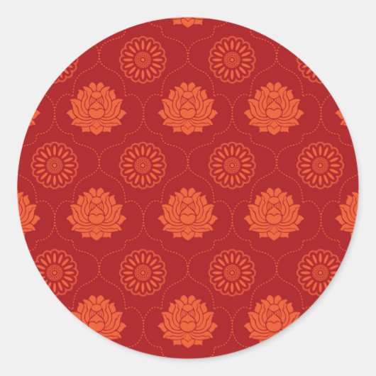 Sticker Rond Motif indien (Devant)
