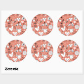 Sticker Rond Motif Inséparable (Feuille)