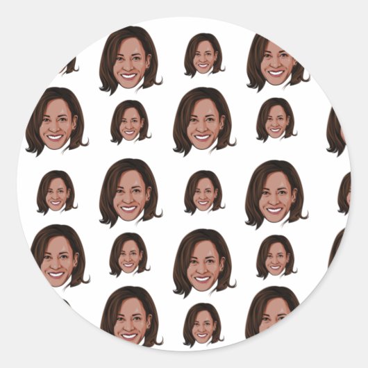 Sticker Rond Motif Kamala (Devant)