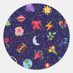 Sticker Rond motif kawaii
