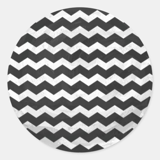Sticker Rond Motif Kohl Black Chevron (Devant)