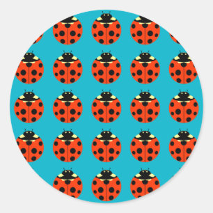 Sticker Rond motif ladybug