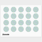 Sticker Rond Motif Lil Spring Corgi (Feuille)