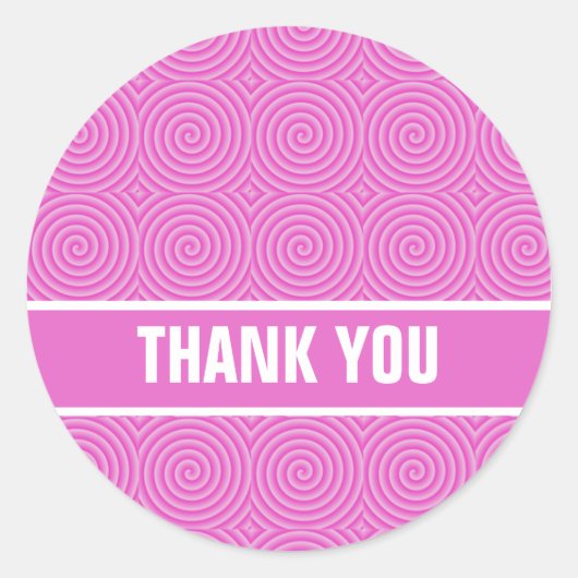 Sticker Rond Motif Lollypop rose (Devant)