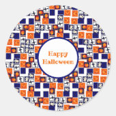 Sticker Rond motif ludique sur le thème de l'Halloween (Devant)