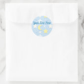 Sticker Rond Motif Lune & Étoiles (Sac)