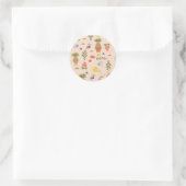 Sticker Rond Motif Mandragore Fleurs Magiques (Sac)