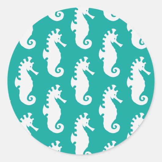 Sticker Rond Motif maritime turquoise 1 (Devant)