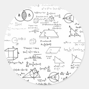 Sticker Rond motif mathématique