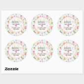 Sticker Rond Motif mignon avec Animaux et Jouets heureux (Feuille)