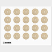 Sticker Rond Motif moderne pour être Miel Mariage Faveur Kraft (Feuille)