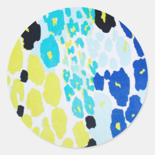 Sticker Rond Motif moderne tendance Leopard