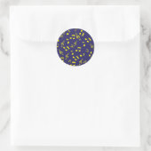 Sticker Rond Motif musical (Sac)