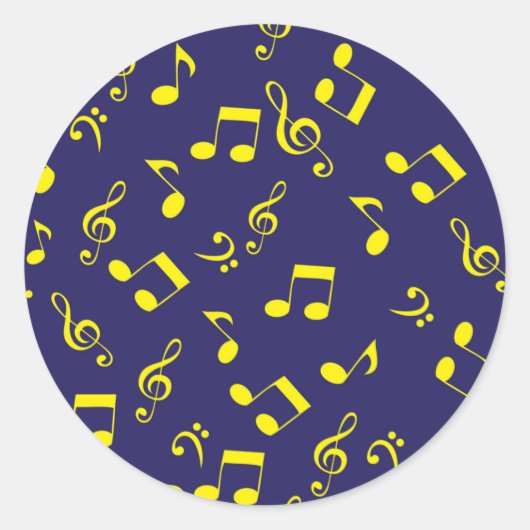 Sticker Rond Motif musical (Devant)
