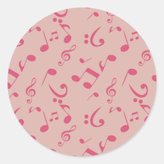 Sticker Rond Motif musical (Devant)