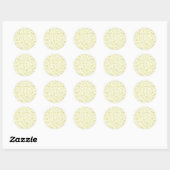 Sticker Rond Motif musical (Feuille)