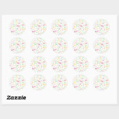 Sticker Rond Motif musical (Feuille)