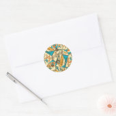Sticker Rond Motif musical (Enveloppe)