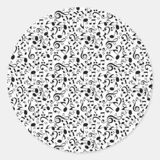 Sticker Rond Motif musical (Devant)