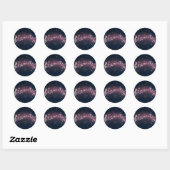 Sticker Rond Motif musical (Feuille)