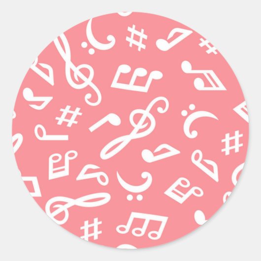 Sticker Rond Motif musical (Devant)