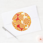 Sticker Rond Motif orange (Enveloppe)