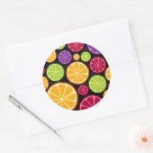 Sticker Rond Motif orange et arrière - plan (Enveloppe)