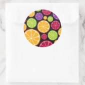 Sticker Rond Motif orange et arrière - plan (Sac)