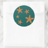 Sticker Rond Motif orange Starfish (Sac)