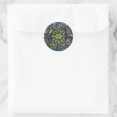 Sticker Rond Motif ottoman coloré (Sac)