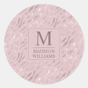 Sticker Rond Motif Pailleté Or Rose Pâle Douceur Douce Personna