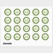 Sticker Rond Motif Parties scintillant verte comme Sweet sixtee (Feuille)