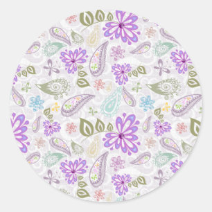 Sticker Rond Motif pastel pastel coloré
