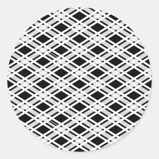 Sticker Rond Motif Plaid trié (Devant)