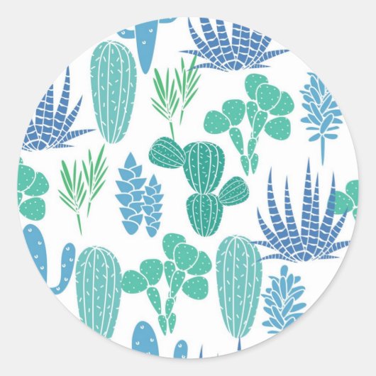 Sticker Rond motif plante (Devant)