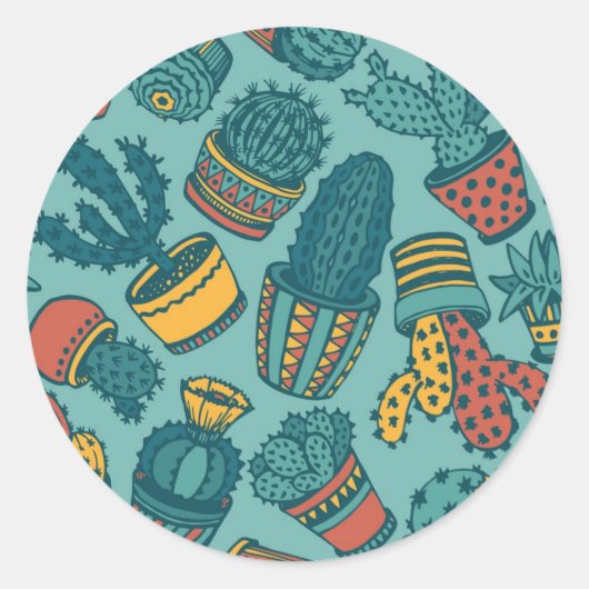 Sticker Rond motif plante (Devant)