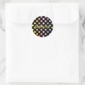 Sticker Rond Motif Pois Rainbow (Sac)