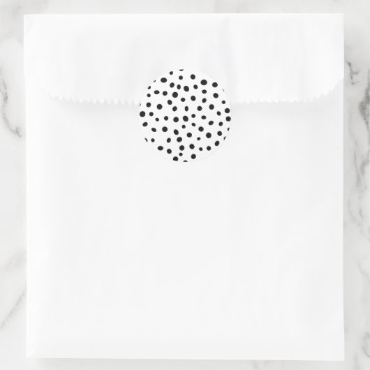 Sticker Rond Motif Polka Abstrait (Sac)