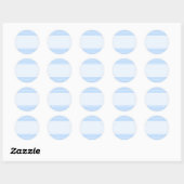 Sticker Rond Motif Polka blanc et bleu. Spotty. (Feuille)