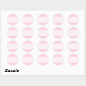 Sticker Rond Motif Polka Rose et Blanc. Spotty. (Feuille)