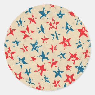 Sticker Rond Motif pour 4 juillet