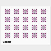 Sticker Rond Motif pourpre (Feuille)