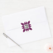 Sticker Rond Motif pourpre (Enveloppe)