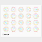 Sticker Rond Motif Rainbow Pastel Dots (Feuille)